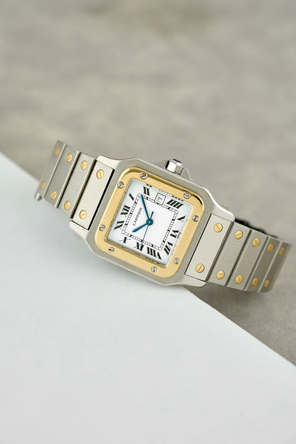 Cartier Santos Carreé Two Tone Yellow Gold