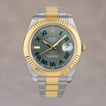 Rolex Datejust II 41mm Two Tone Yellow Gold Wimbledon
