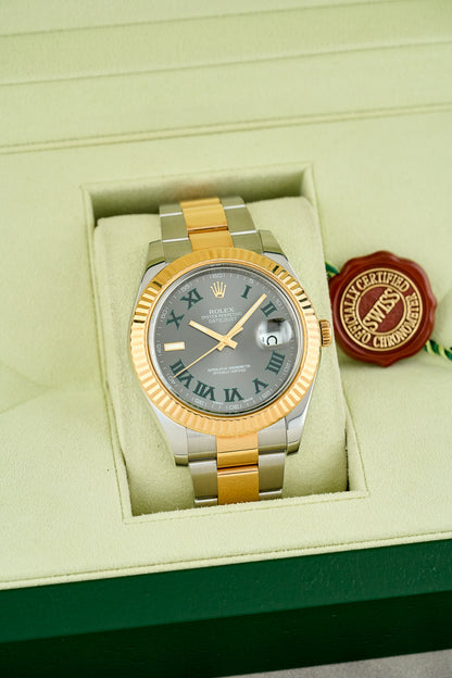 Rolex Datejust II 41mm Two Tone Yellow Gold Wimbledon