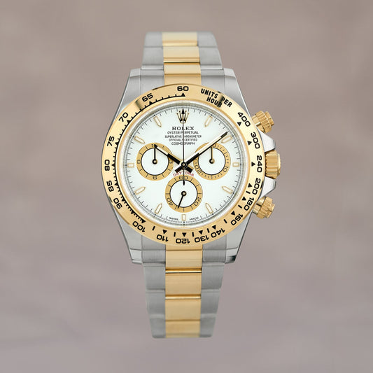 Rolex Cosmograph Daytona Two Tone Yellow Gold White Dial (Brand New)