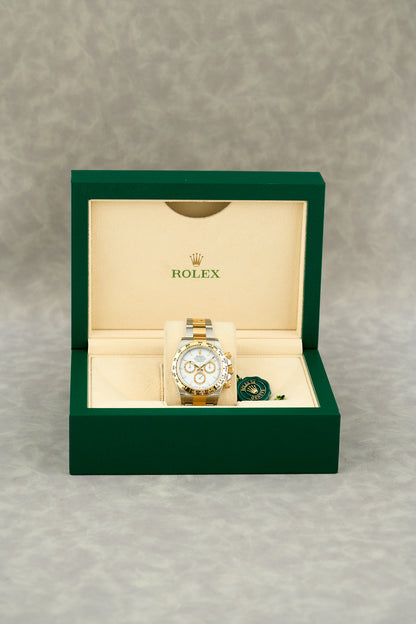 Rolex Cosmograph Daytona Two Tone Yellow Gold White Dial (Brand New)