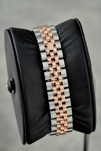 Rolex Datejust 28 Two Tone Rose Gold White Roman Dial 279171 2023