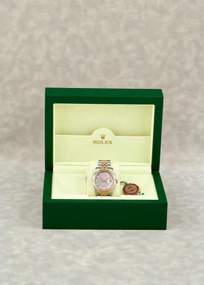 Rolex Datejust 36 Two Tone Everose Tahitian Mother of Pearl