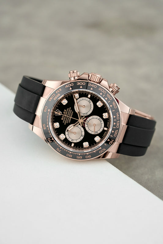 Rolex Cosmograph Daytona Everose Black Dial With Diamonds (Brand New)
