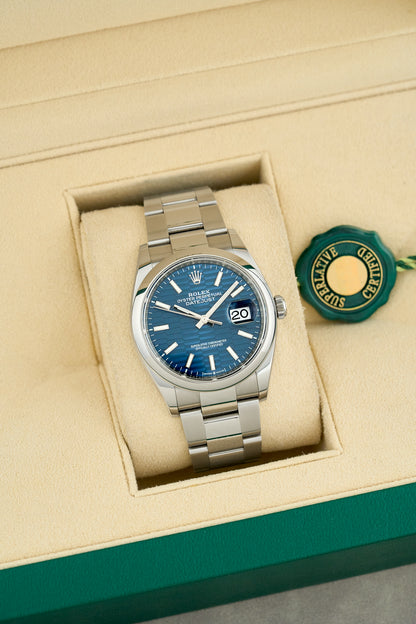 Rolex Datejust 36 Blue Motif 126200 2023