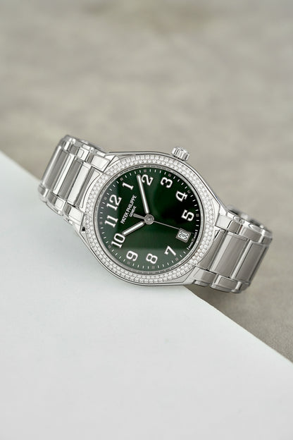 Patek Philippe Twenty~4 Green Dial With Diamond Bezel
