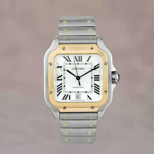 Cartier Santos De Cartier Large Two Tone Yellow Gold W2SA0009 2020