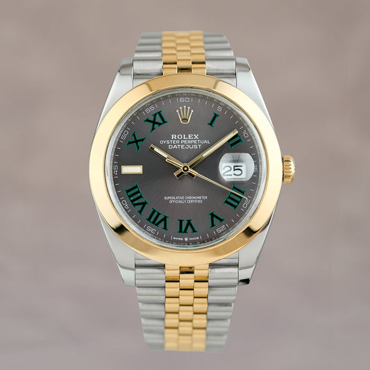 Rolex Datejust 41 Two Tone Yelloew Gold Wimbledon Dial