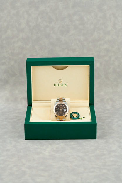 Rolex Datejust 41 Two Tone Everose Choco Dial 126300 2017