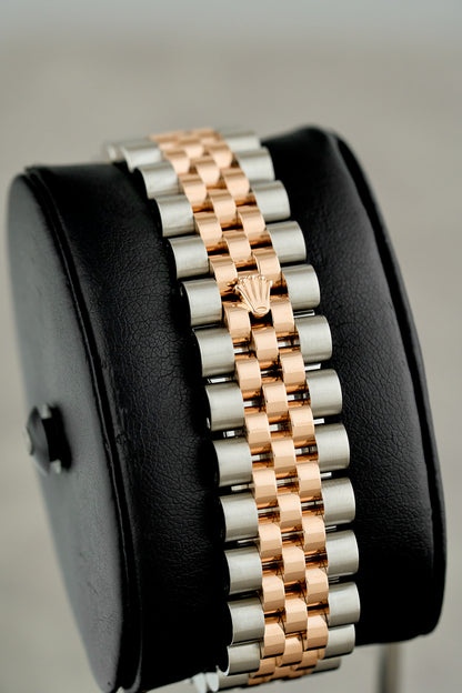 Rolex Datejust 36 Two Tone Everose Silver Dial With Diamonds