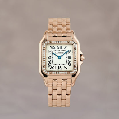 Cartier Panthere Rose Gold With Diamond Bezel