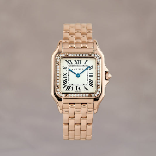 Cartier Panthere Rose Gold With Diamond Bezel