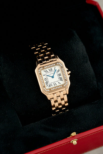 Cartier Panthere Rose Gold With Diamond Bezel