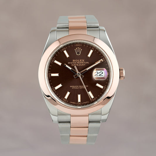 Rolex Datejust 41 Two Tone Everose Choco Dial