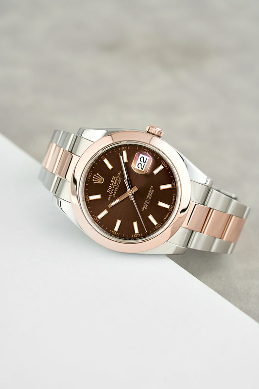 Rolex Datejust 41 Two Tone Everose Choco Dial