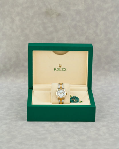 Rolex Lady Datejust 28 Two Tone Yellow Gold White Roman Dial 279163 2018