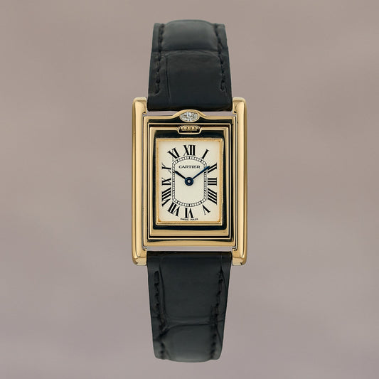 Cartier Basculante Yellow Gold White DIal 2480