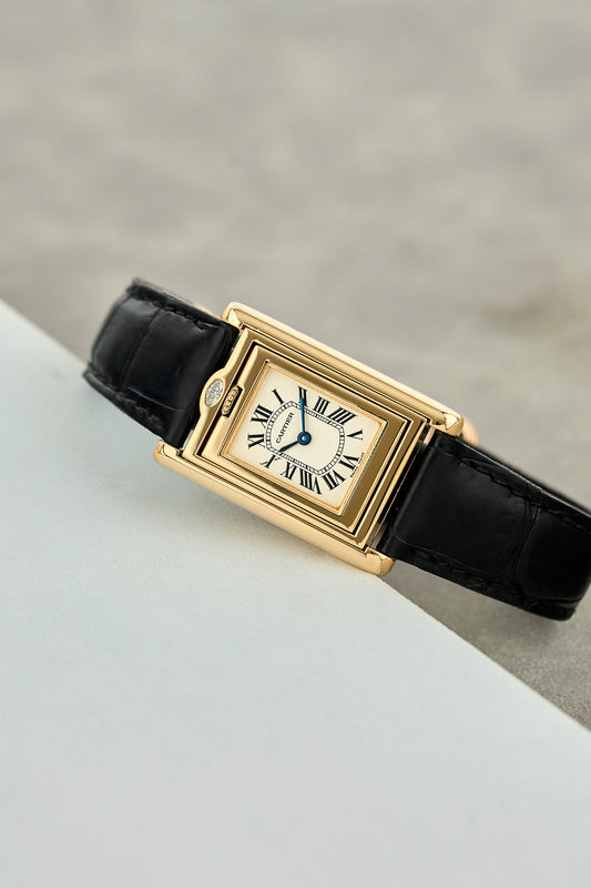 Cartier Basculante Yellow Gold White DIal 2480