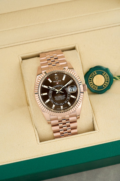 Rolex Sky-Dweller Full Rose Gold Choco Dial 336935 2025 (Brand New)