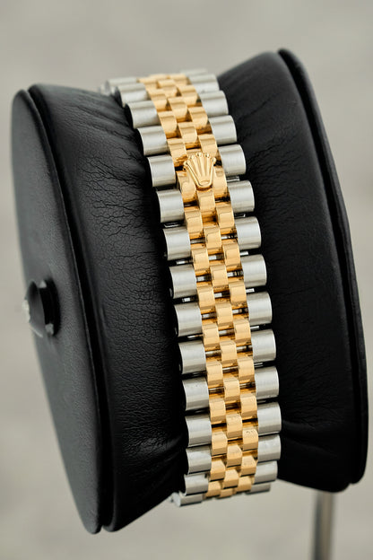 Rolex Datejust 31 Two Tone Yellow Gold Olive Green Dial With Diamonds