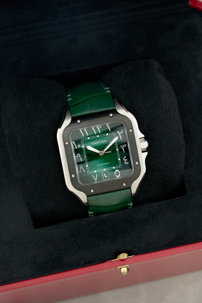 Cartier Santos De Cartier Green Arab Dial WSSA0055 2025