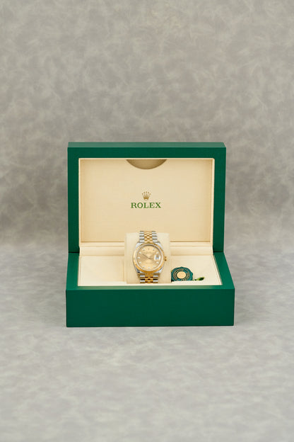 Rolex Datejust 36 Two Tone Yellow Gold Champagne Dial With Diamonds 126233 2022