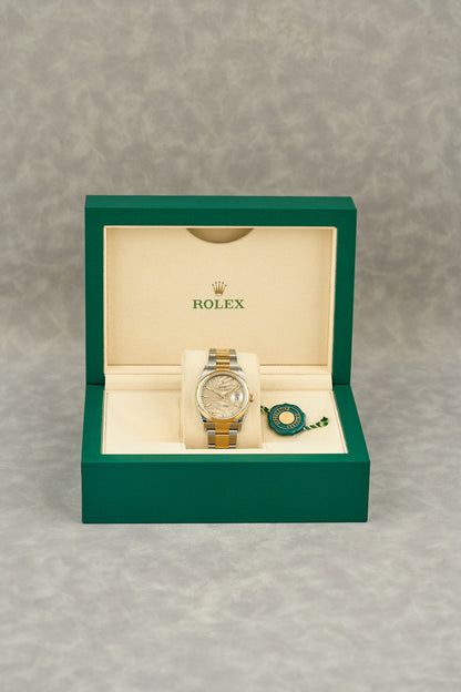 Rolex Datejust 36 Two Tone Yellow Gold Palm Dial 126203 2021