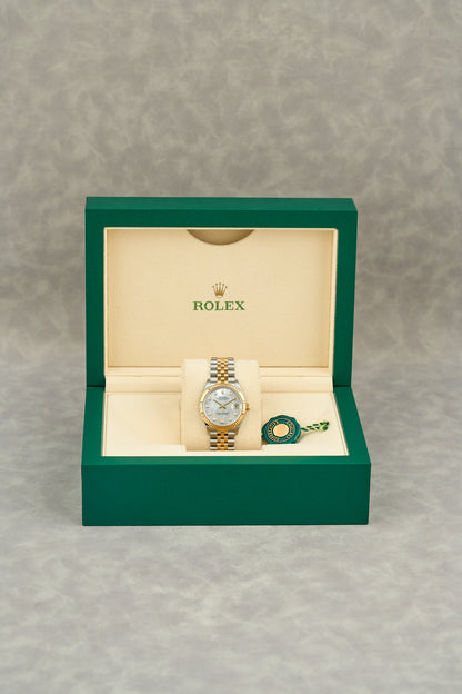 Rolex Datejust 31 Two Tone Yellow Gold Mother Of Pearl Dial With Diamonds 278273 2019