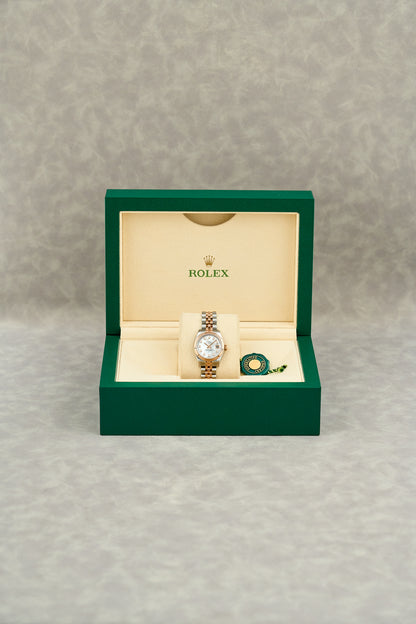 Rolex Datejust 26 Two Tone Everose Mother Of Pearl Dial With Diamonds 179171 2016