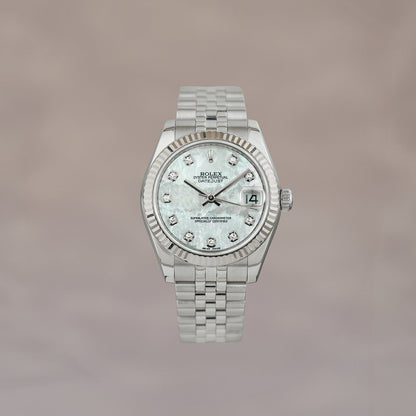 Rolex Datejust 31 Mother Of Pearl Dial With Diamonds 178274 2008