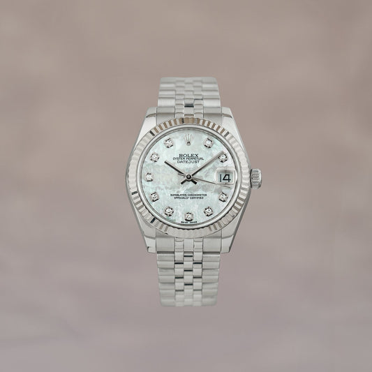 Rolex Datejust 31 Mother Of Pearl Dial With Diamonds 178274 2008