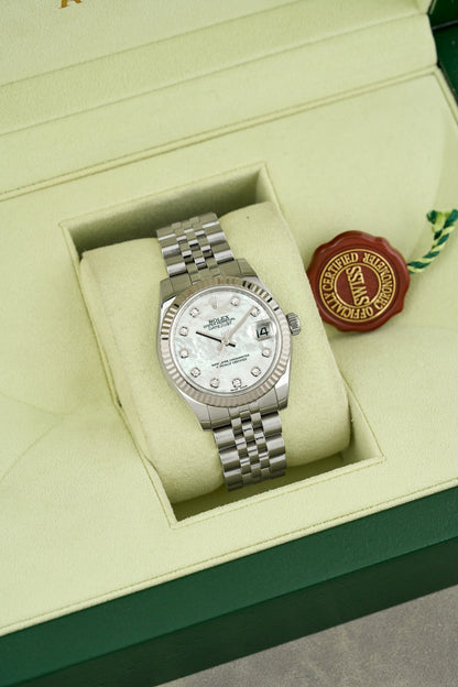 Rolex Datejust 31 Mother Of Pearl Dial With Diamonds 178274 2008