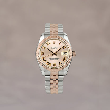 Rolex Datejust 31 Two Tone Everose Sundust Roman Dial 178271 2014