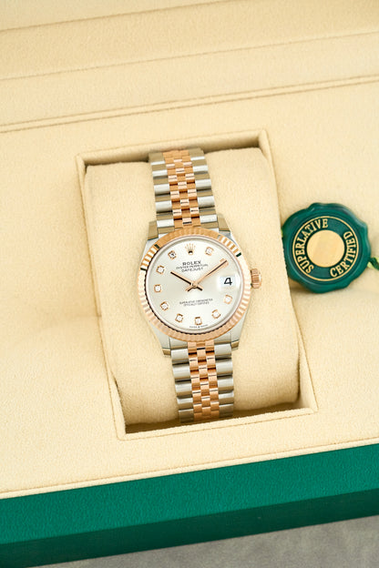 Rolex Datejust 31 Two Tone Rose Gold Sundust Dial With Diamonds 278271 2026 (Brand New)