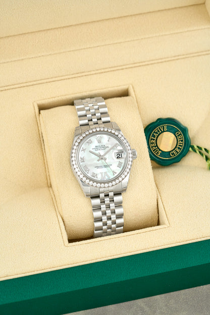 Rolex Datejust 31 Mother Of Pearl With Diamond Bezel 178384