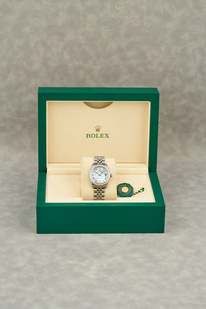 Rolex Datejust 31 Mother Of Pearl With Diamond Bezel 178384