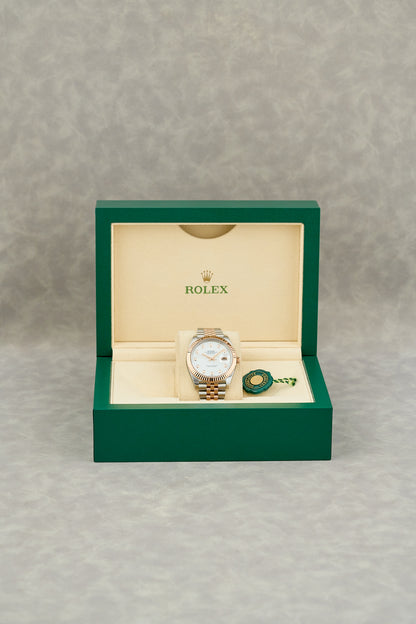 Rolex Datejust 41 Two Tone Everose Mother Of Pearl Dial With Diamonds 126331 2022