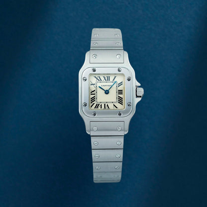 Cartier Santos Galbee Small White Dial 1565