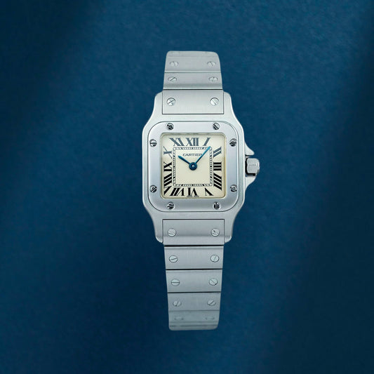 Cartier Santos Galbee Small White Dial 1565