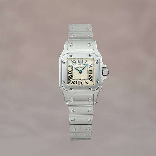 Cartier Santos Galbee Small White Dial 1565