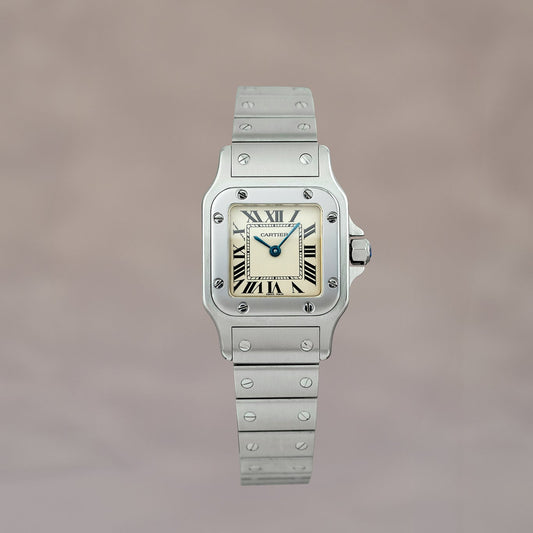 Cartier Santos Galbee Small White Dial 1565