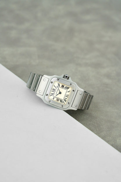 Cartier Santos Galbee Small White Dial 1565