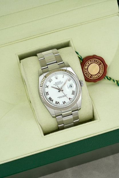 Rolex Datejust 36 White Roman DIal 116234 2010