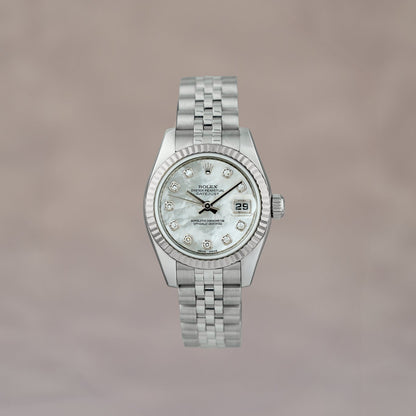 Rolex Lady Datejust 26 Mother Of Pearl Dial With Diamonds 179174 2007