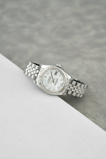 Rolex Lady Datejust 26 Mother Of Pearl Dial With Diamonds 179174 2007