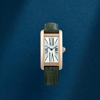 Cartier Tank Americane Small Rose Gold White Dial 2503 2005