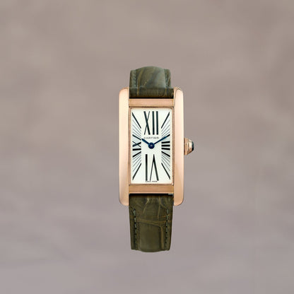 Cartier Tank Americane Small Rose Gold White Dial 2503 2005