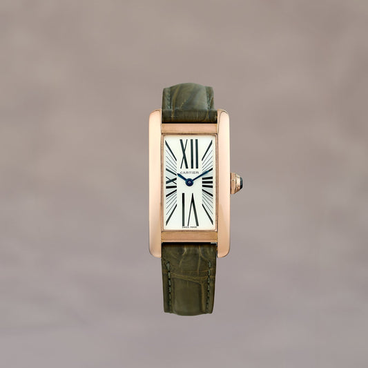 Cartier Tank Americane Small Rose Gold White Dial 2503 2005