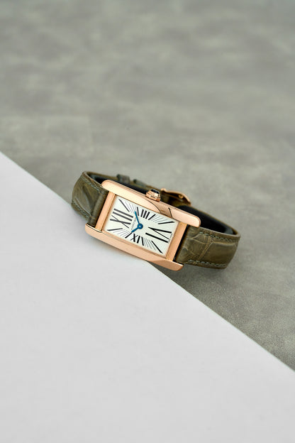 Cartier Tank Americane Small Rose Gold White Dial 2503 2005