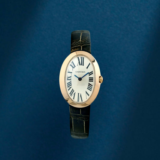 Cartier Baignoire Rose Gold White Dial 3064